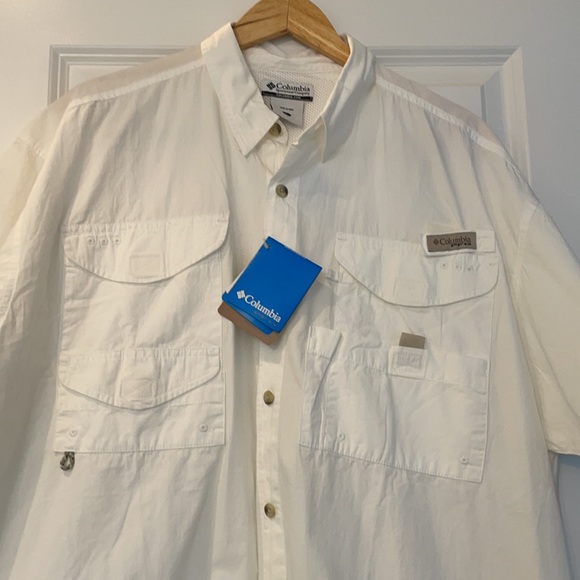 columbia button down fishing shirt